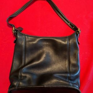 Coach, vintage black leather purse